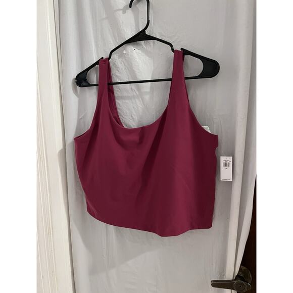 Old Navy Active Purple Padded Sports Bra Cropped Scoop Neck Tank Sz 2x NWT - Picture 1 of 3